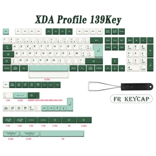 Kit de keycaps Cool Jazz en PBT profil XDA monté sur un clavier mécanique