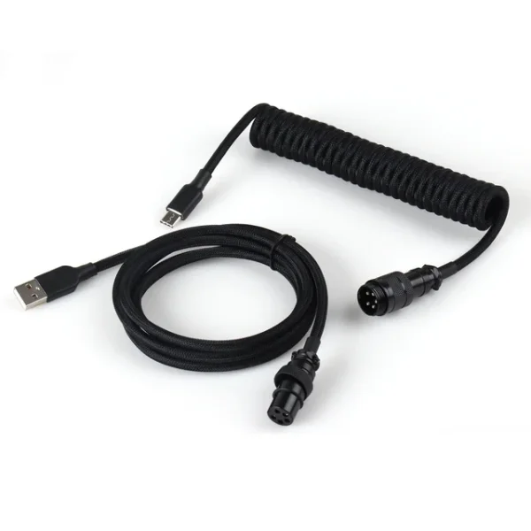 Câble USB-C noir de 3 mètres pour clavier mécanique